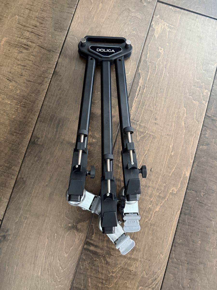 Dolica Portable Folding Tripod Dolly with Locking Wheels - Black