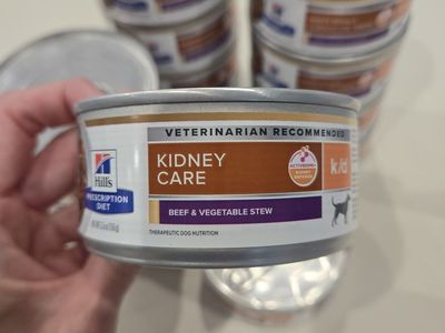 13 Cans Hill’s Prescription Diet k/d Kidney Care Dog Food (Beef & Vegetable Stew - 5.5 oz)