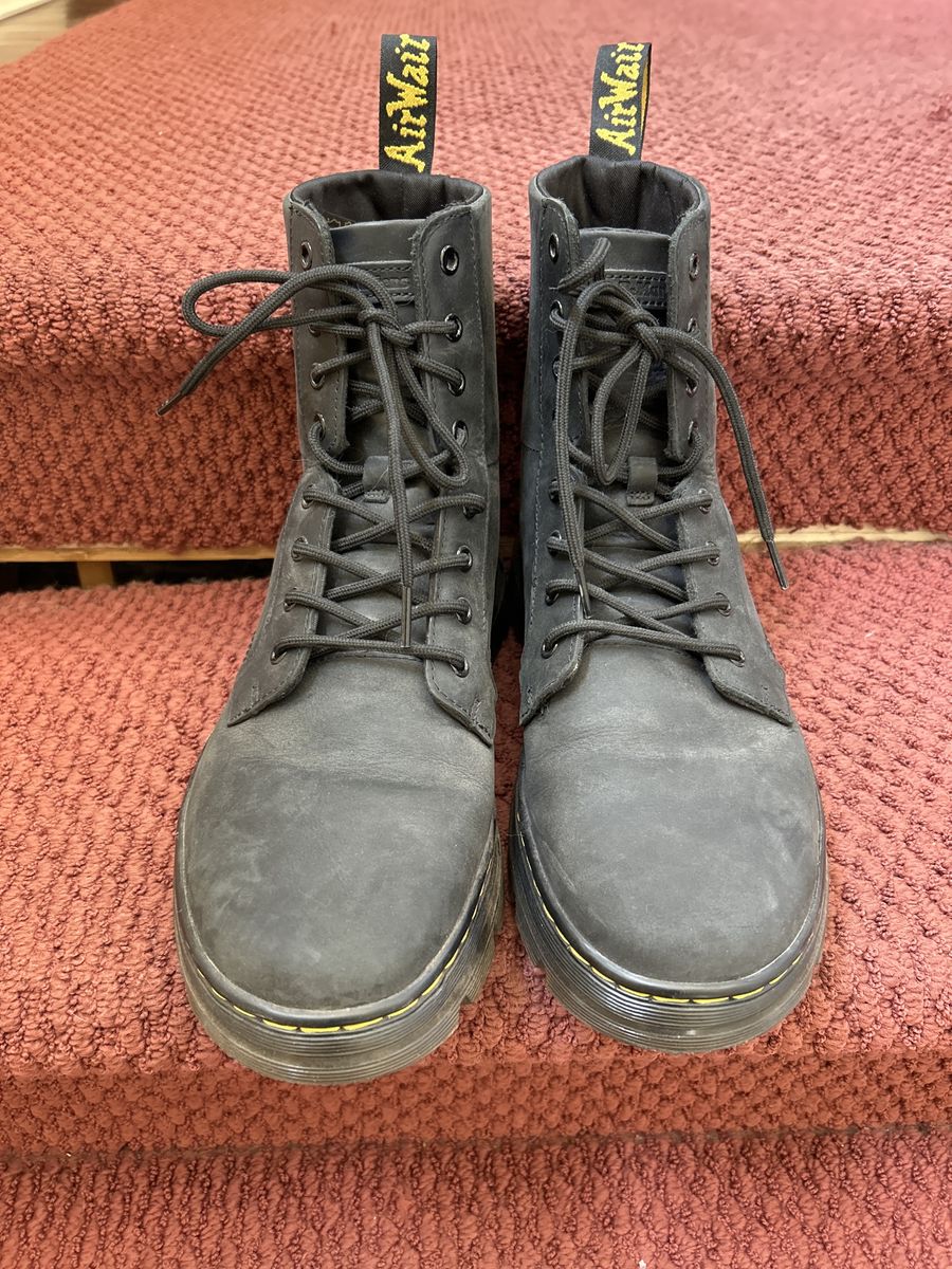 Dr. Martens Combs II Black Leather 8-Eye Lace-Up Boots US M9/W10