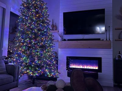 12 ft Pre-Lit Aspen EZ Connect Artificial Christmas Tree, 4430 Color-Changing Radiant Micro LED Lights