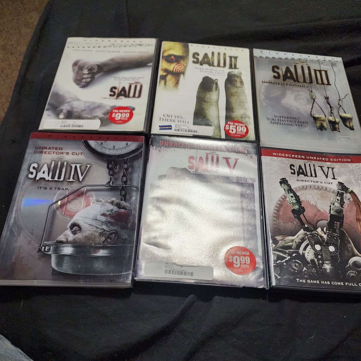 SAW 1 thru 6 dvd set.