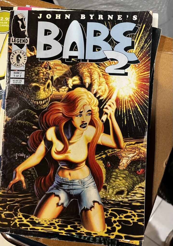 Four Vintage comic books John Byrne's Babe & Others