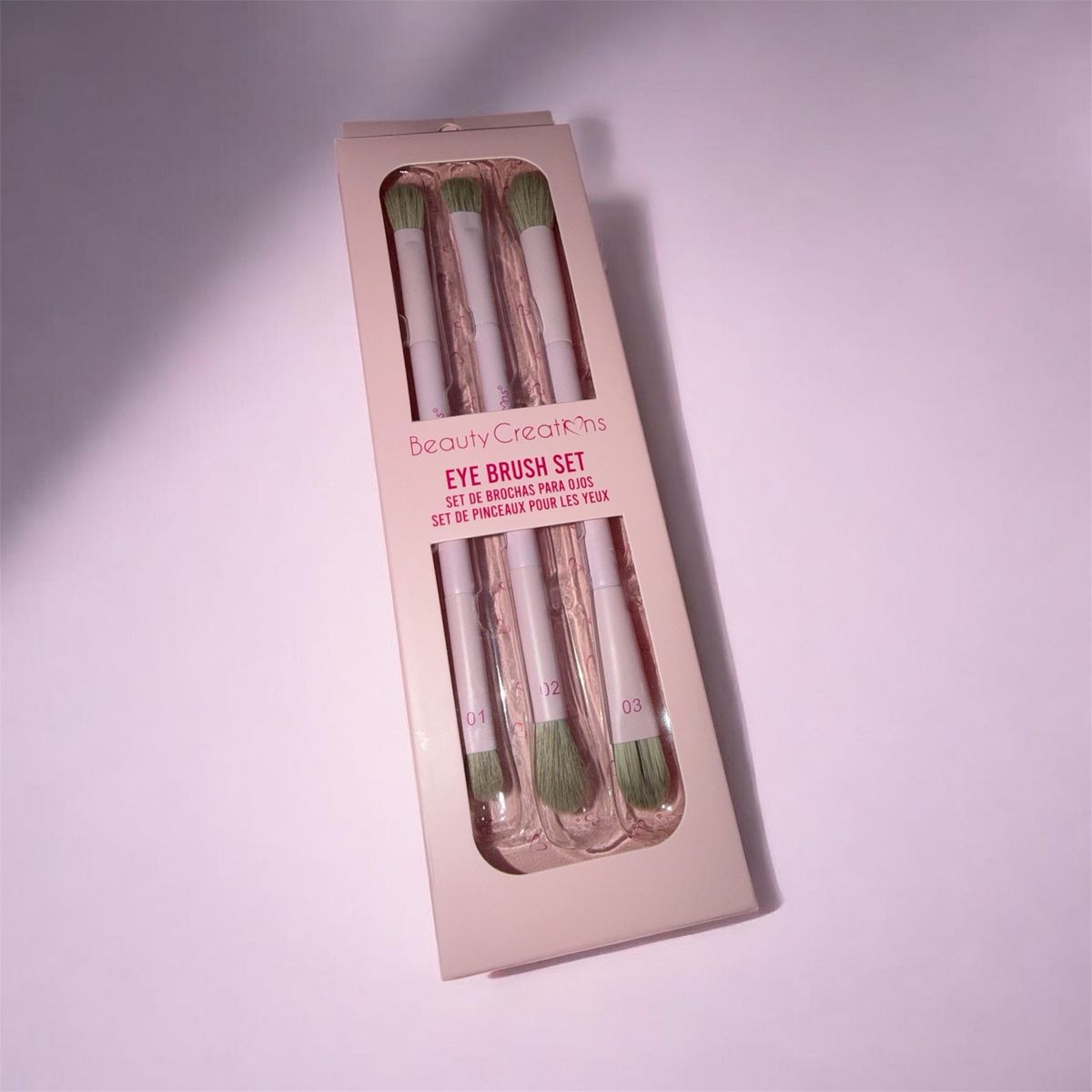 Beauty Creations Eye Brush Set - 3 Double-Ended Brushes