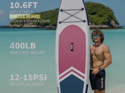 New! Inflatable Paddle Board SUP - Holds up to 2 people! - includes pump, paddle , and accessories.