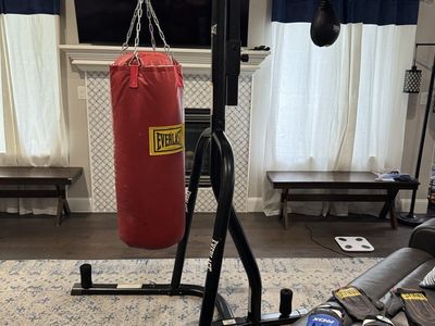 Everlast Dual-Station Boxing Heavy Bag and Speed Bag Stand Set