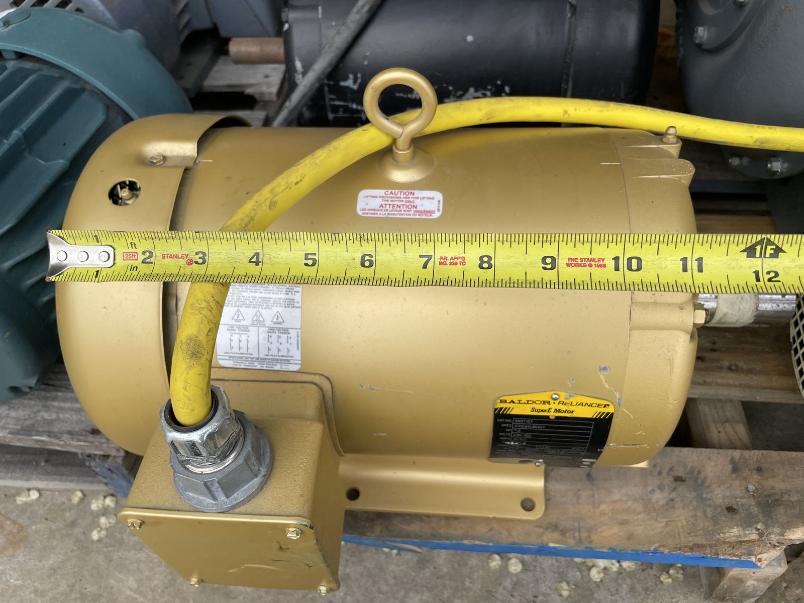 Baldor Reliance SuperE 7.5HP 3 phase electric motor