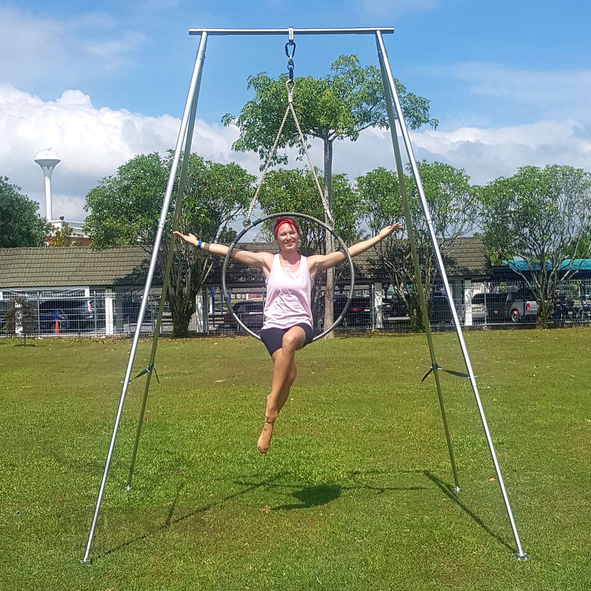 Aerial silks and steel hoop