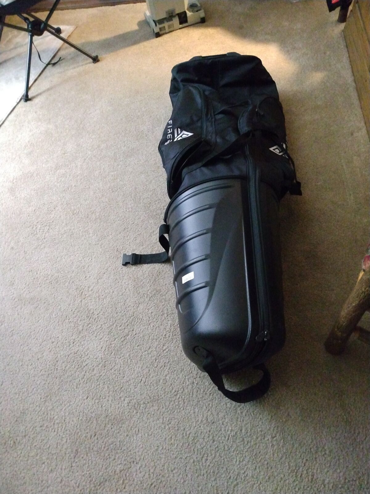 Wheeled golf bag transporter