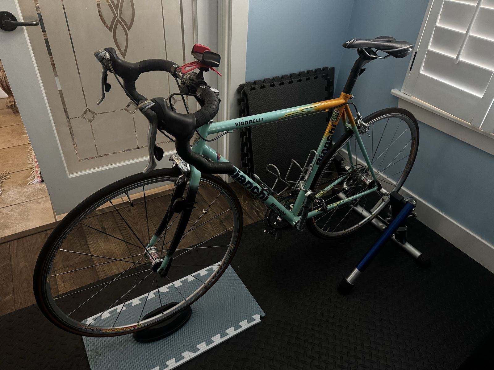 2002 Bianchi Vigorelli 53cm and a 1UP USA Indoor Trainer
