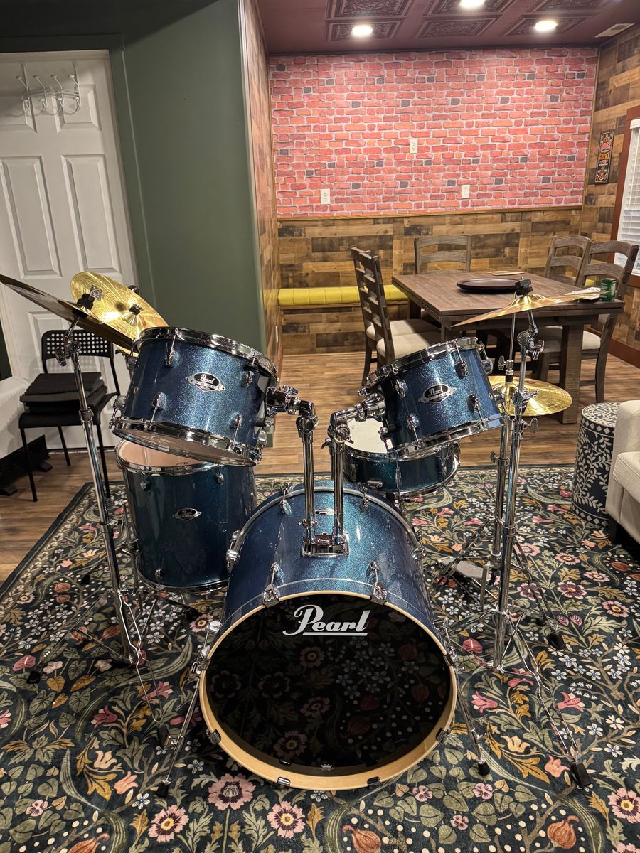 Pearl Export 5-Piece Complete Drum Kit & Studio Bundle - Ready to Gig!