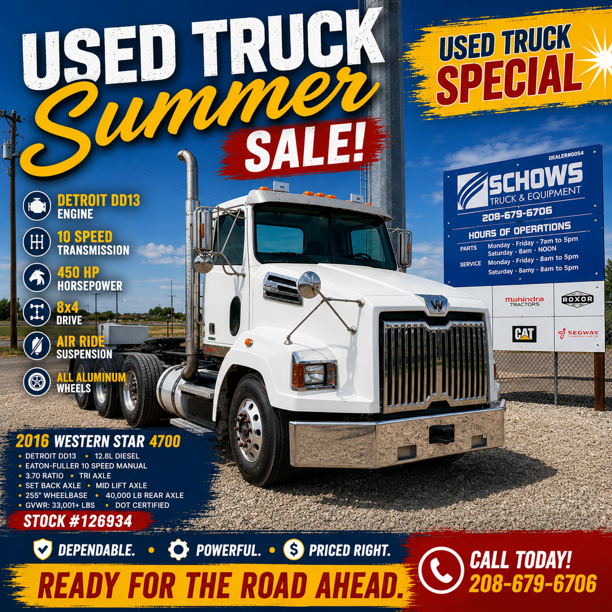 4 Axle day cab - 2016 Western Star