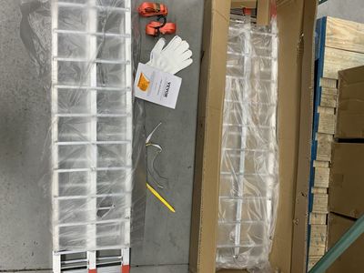2-Pieces Aluminum Ramps 1500 lbs. Load 89 in. x 12 in. Folding Trailer Ramps w/Load Strap for Pickup Truck Bed Dirt Bike
