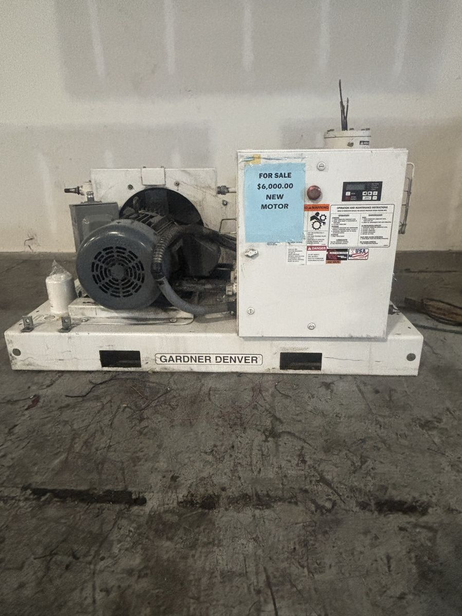 GARDNER DENVER 50 HP ROTARY SCREW AIR COMPRESSOR  480V 3ph new motor