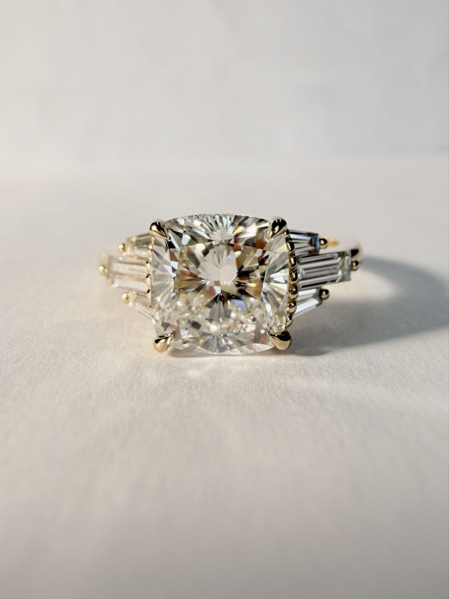 Cushion Cut Lab Grown Diamond Ring
