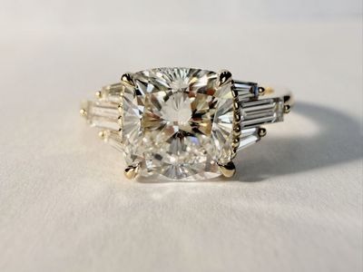 Cushion Cut Lab Grown Diamond Ring