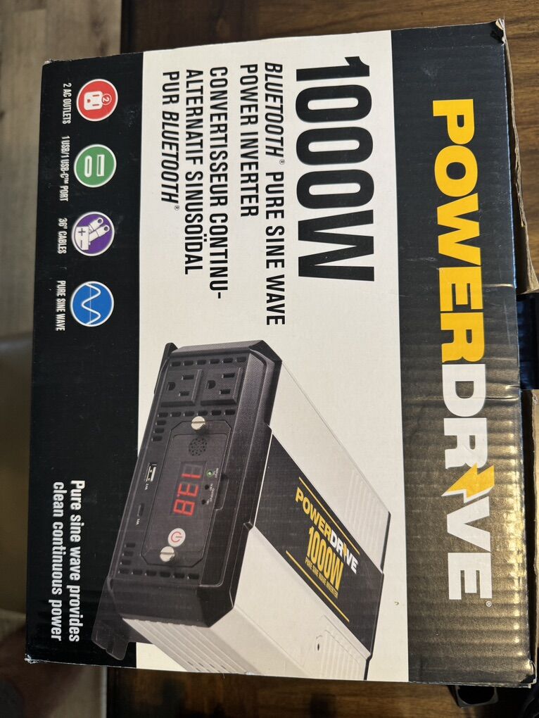 Powerdrive Pure Sine Inverter 1000w New