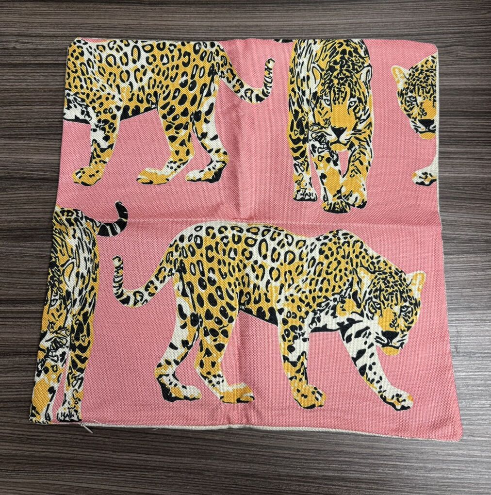 Pink Cheetah Throw Pillow Case