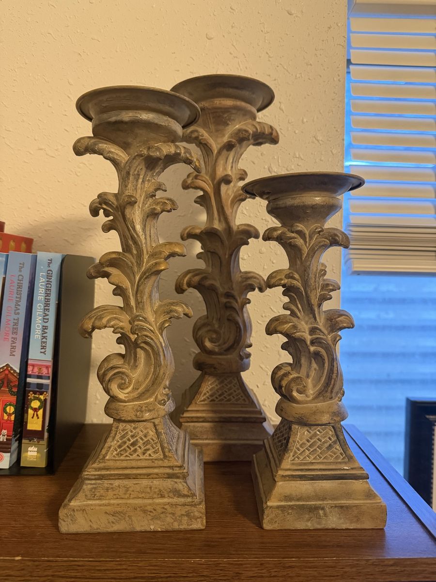 Vintage Candle Sticks-Set Of 3