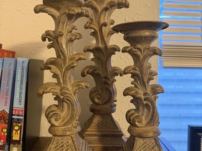Vintage Candle Sticks-Set Of 3