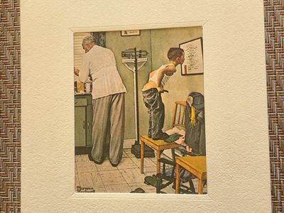 Norman Rockwell Framed Art Print Doctor and Boy Checkup
