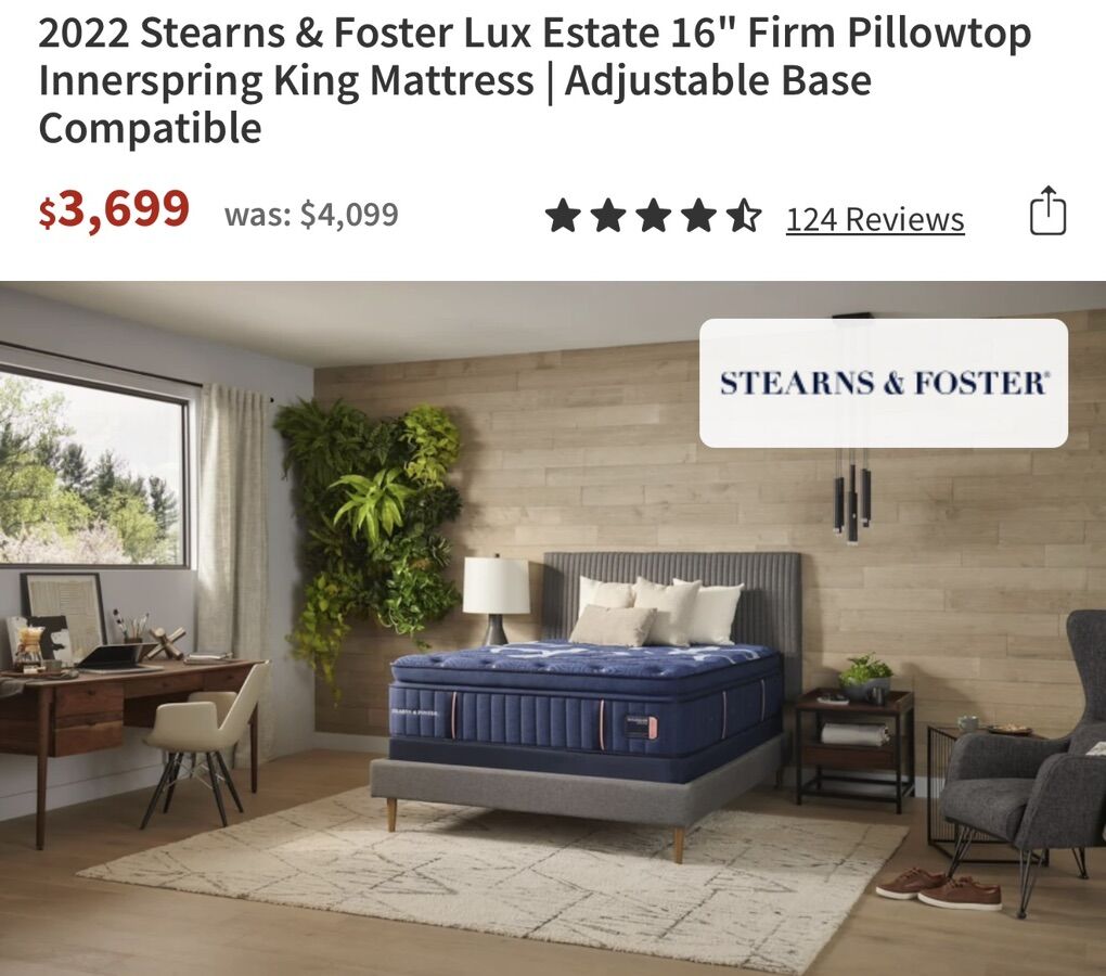 Stearns and Foster Lux Estate King Mattress -Firm