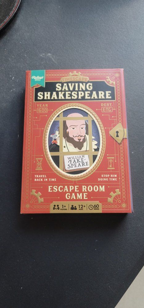 Ridley's Games Timescape Saving Shakespeare Escape Room Game, Ages 12+, 60 Mins