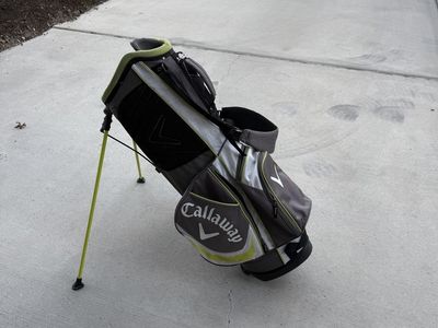Callaway X-Series Golf Stand Bag - Gray/Lime Green, 4-Way Top, Dual Strap, Lightweight