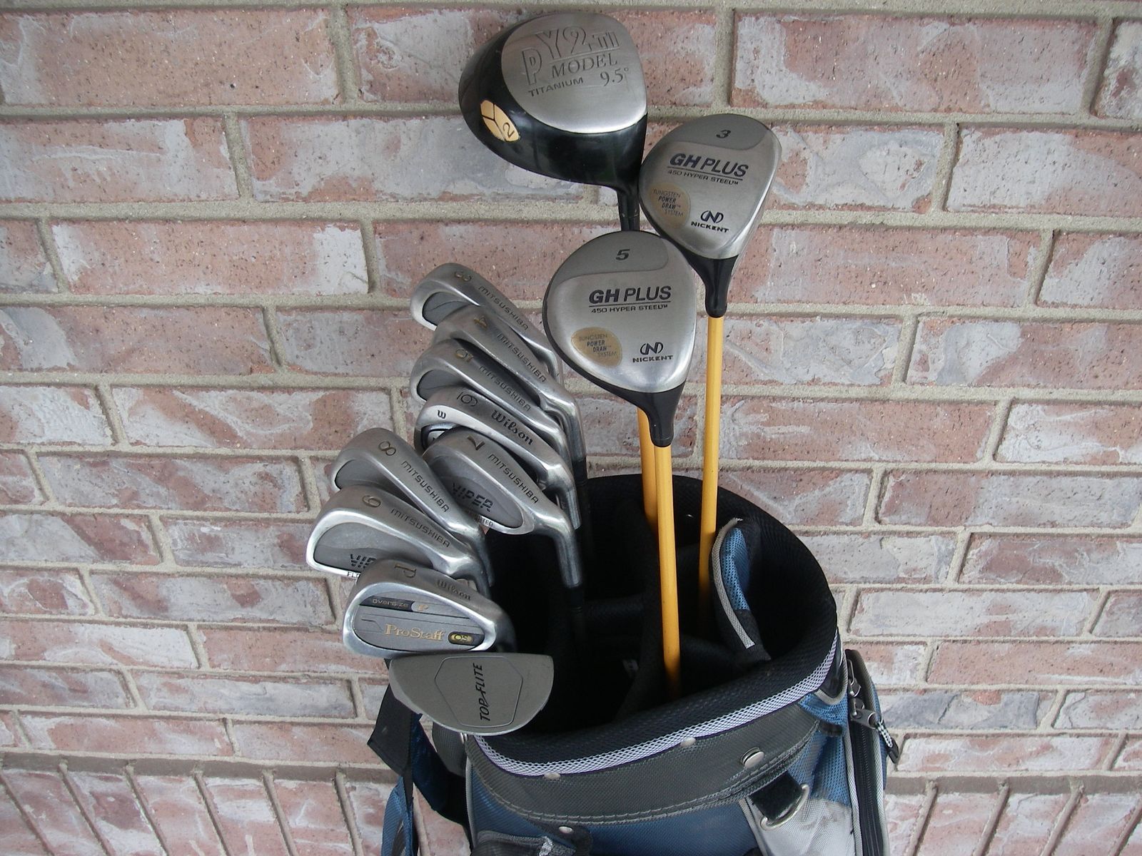 Mens MITSUSHIBA VIPER St St Golf Clubs Set, All Graphite Shafts, TOP FLITE Putter, PRINCE Bag, RH