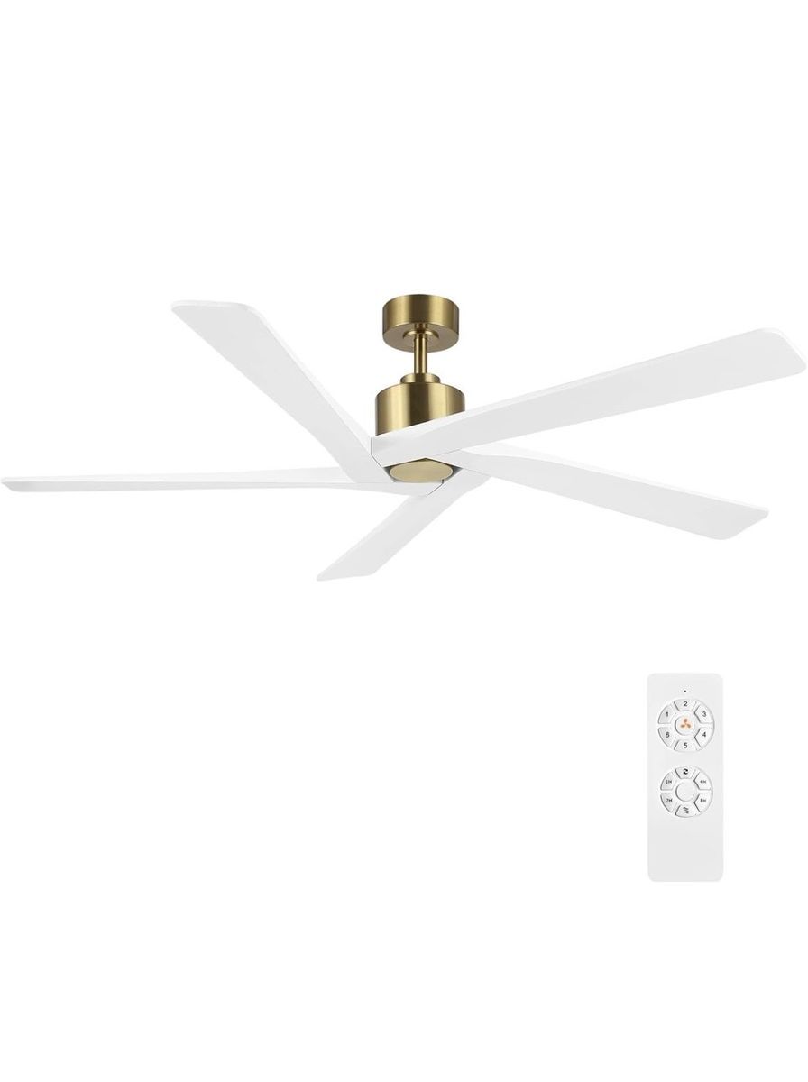 WINGBO Modern 64-inch ceiling fan with remote