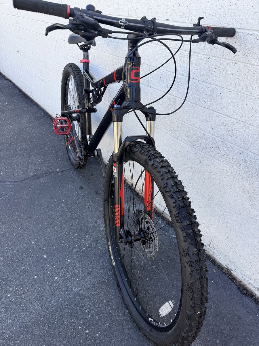 Cannondale Rush XL Full Suspension Mountain Bike - Medium Black/Red