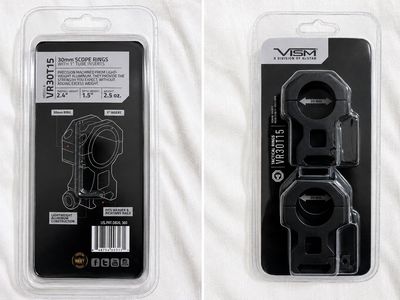 VISM by NcStar VR30T15 30mm Tactical Scope Rings with 1" Inserts