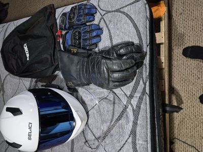 motorcycle helmet and gear