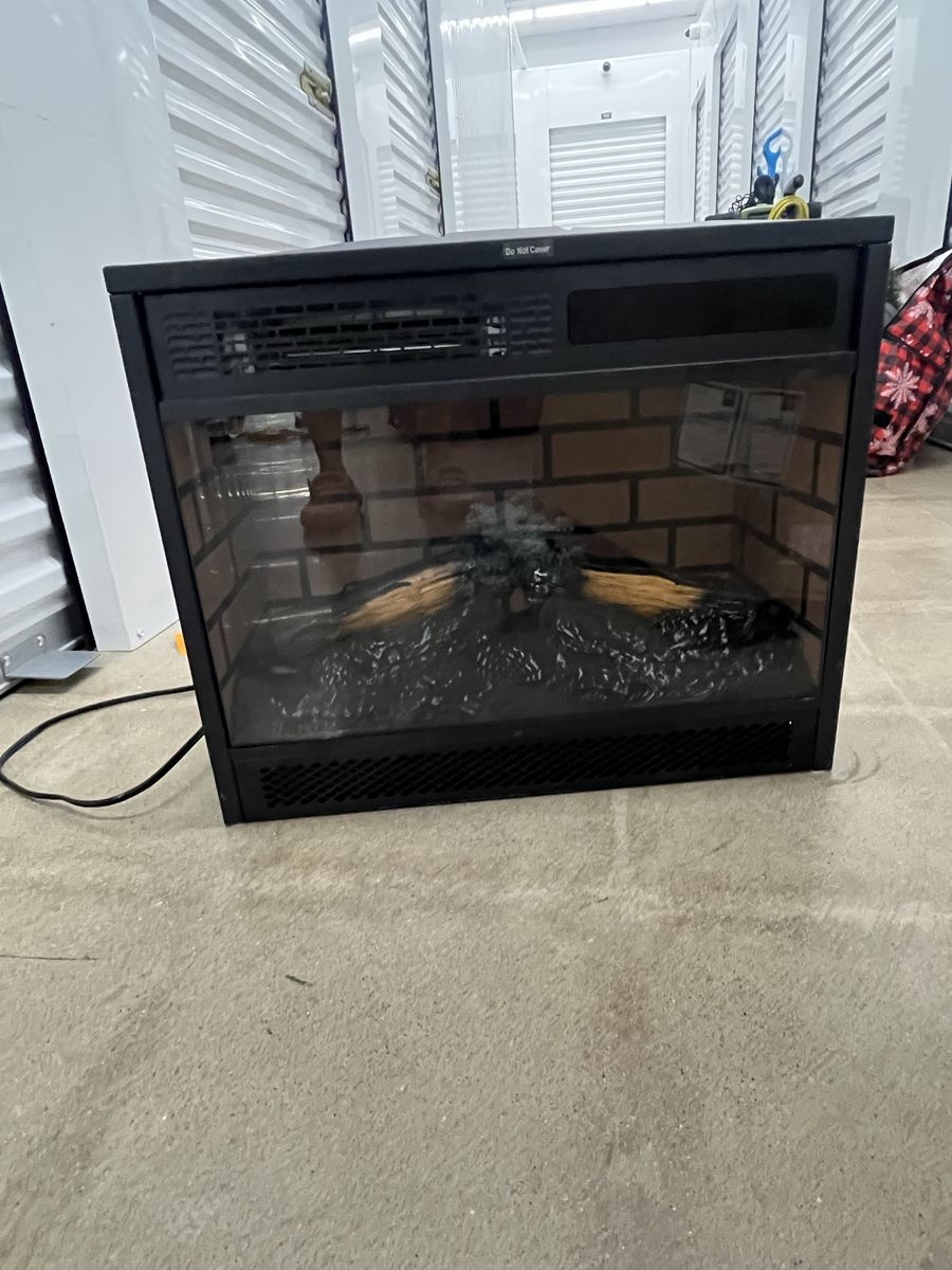 Lifeplus 1500W Electric Infrared Fireplace Insert Model FP404RNA-B Black