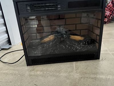 Lifeplus 1500W Electric Infrared Fireplace Insert Model FP404RNA-B Black