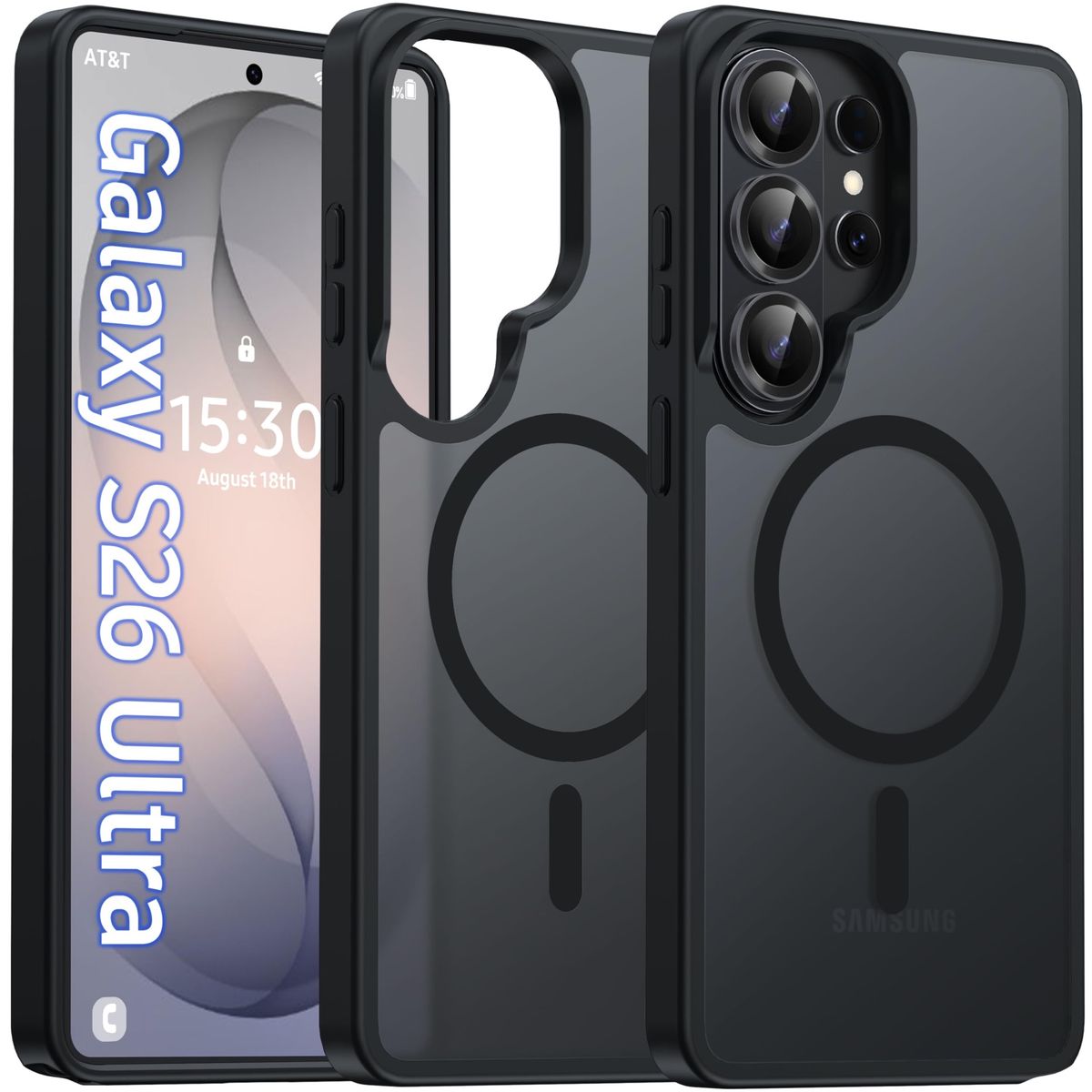 New! Magnetic Samsung Galaxy S26 Ultra Case, Black 2 for $10