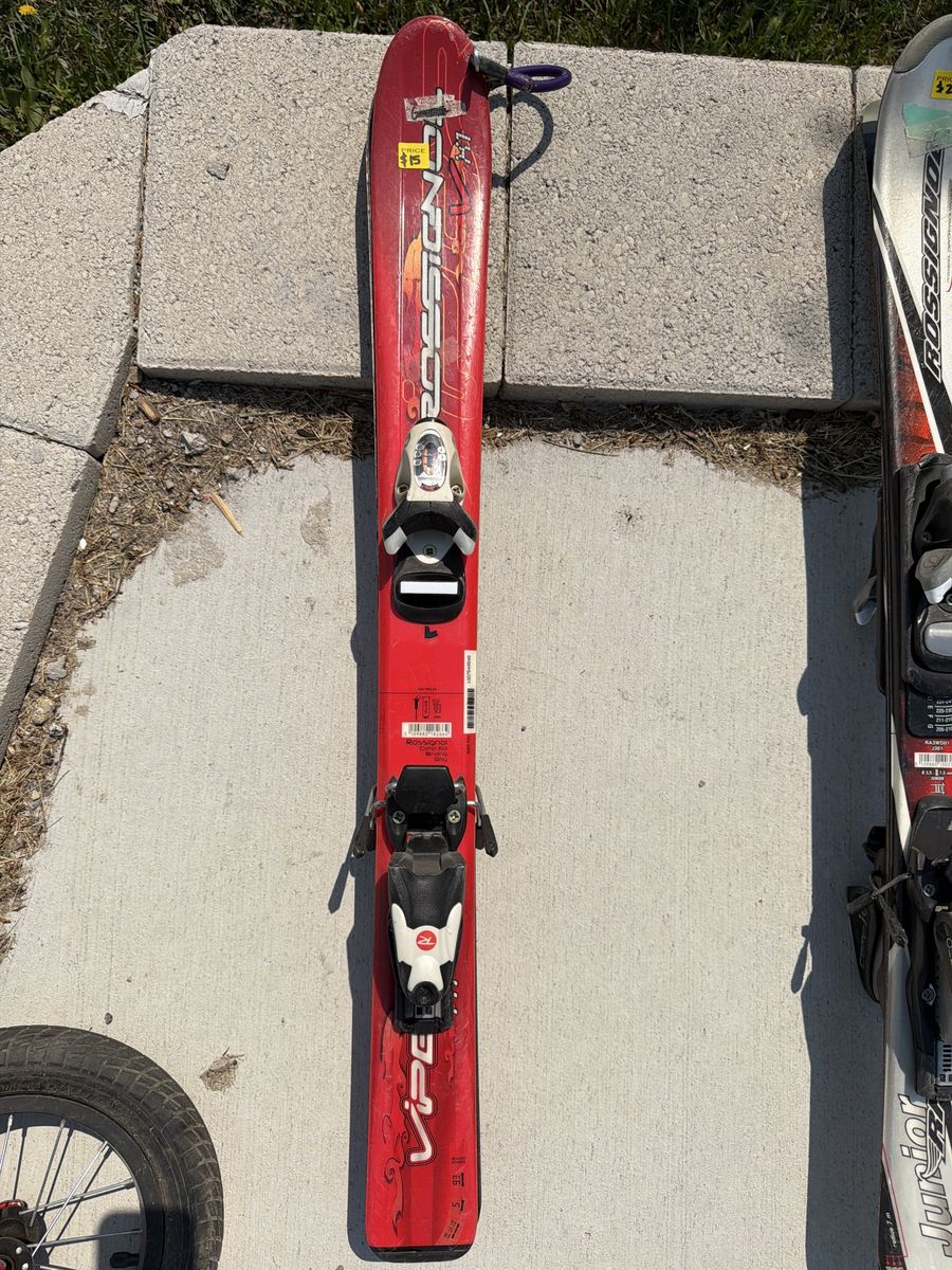 Rossignol Viper J Skis - Red, 93cm, with Bindings - Used Ski Equipment