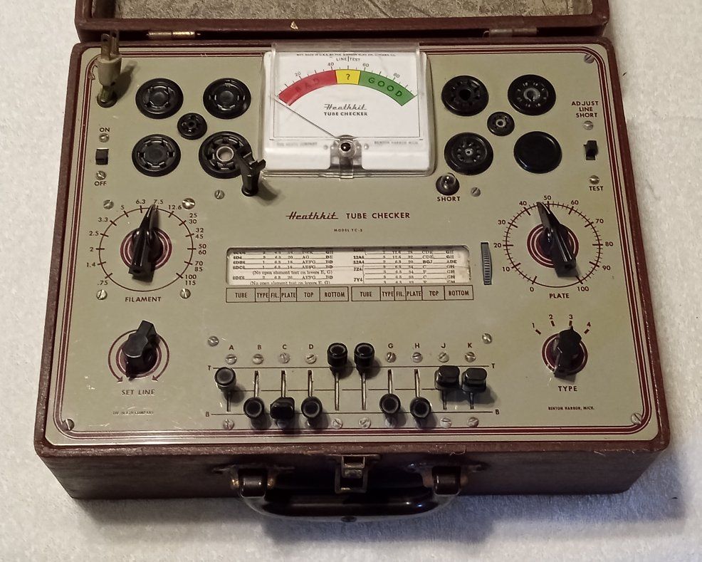 Vintage Heathkit TC-2 Tube Tester - Working Condition