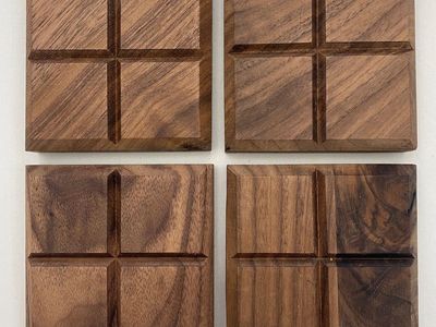 Wood Trivet Coasters: Walnut, Cherry, Hickory