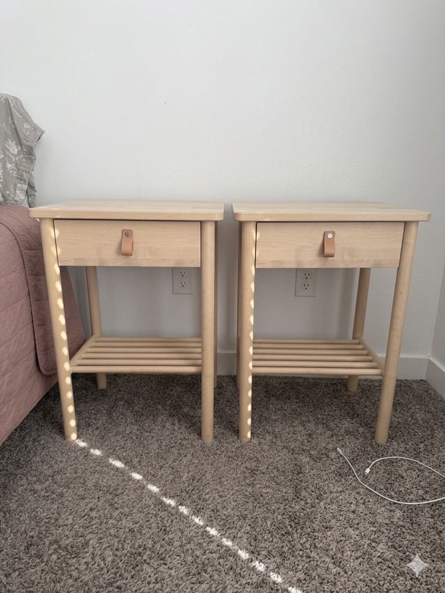2 IKEA Björksnäs Nightstands (Pair)