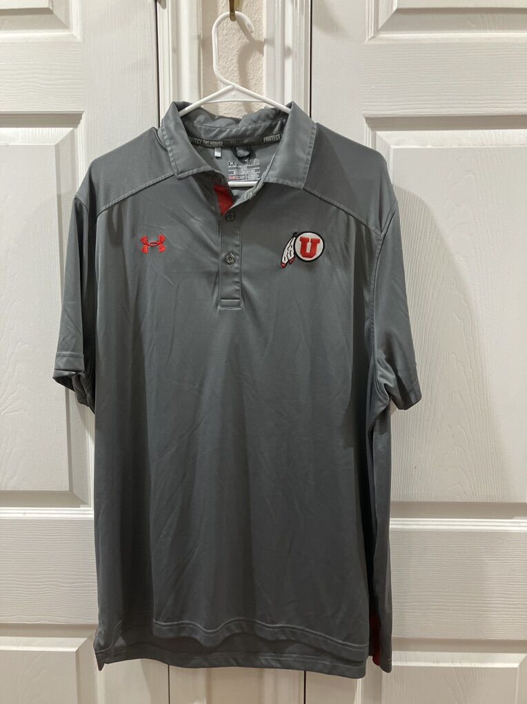 Gray & Red Under Armour University  of Utah Shirt
