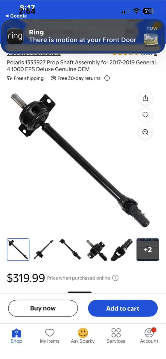 Polaris Prop Shaft Assembly