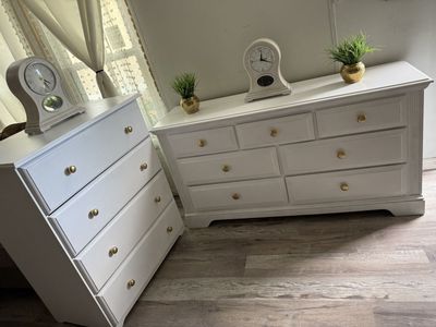Beautiful set 2 pc one dresser tall one long