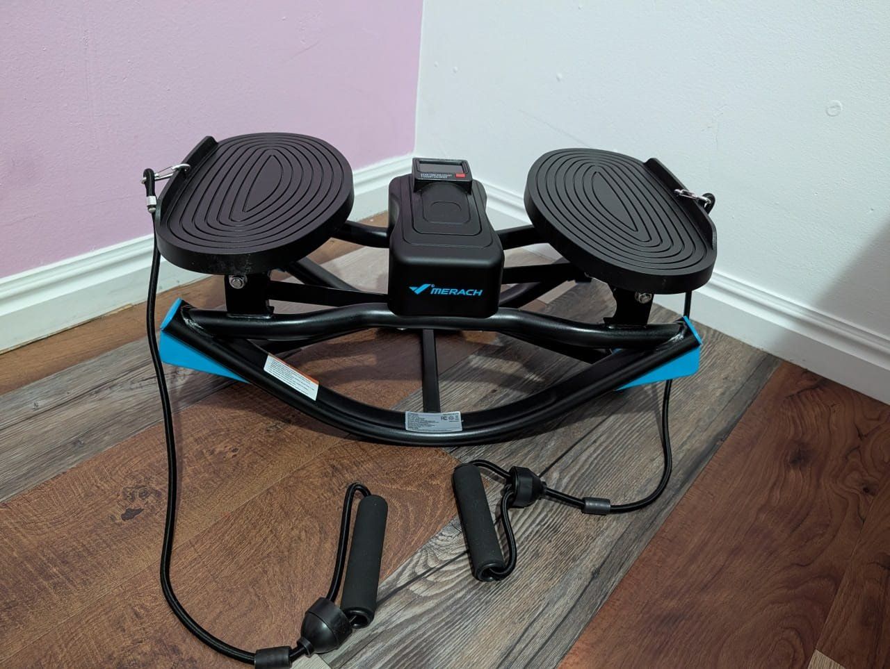 Stepper Core Trainer with Resistance Bands and LCD Monitor