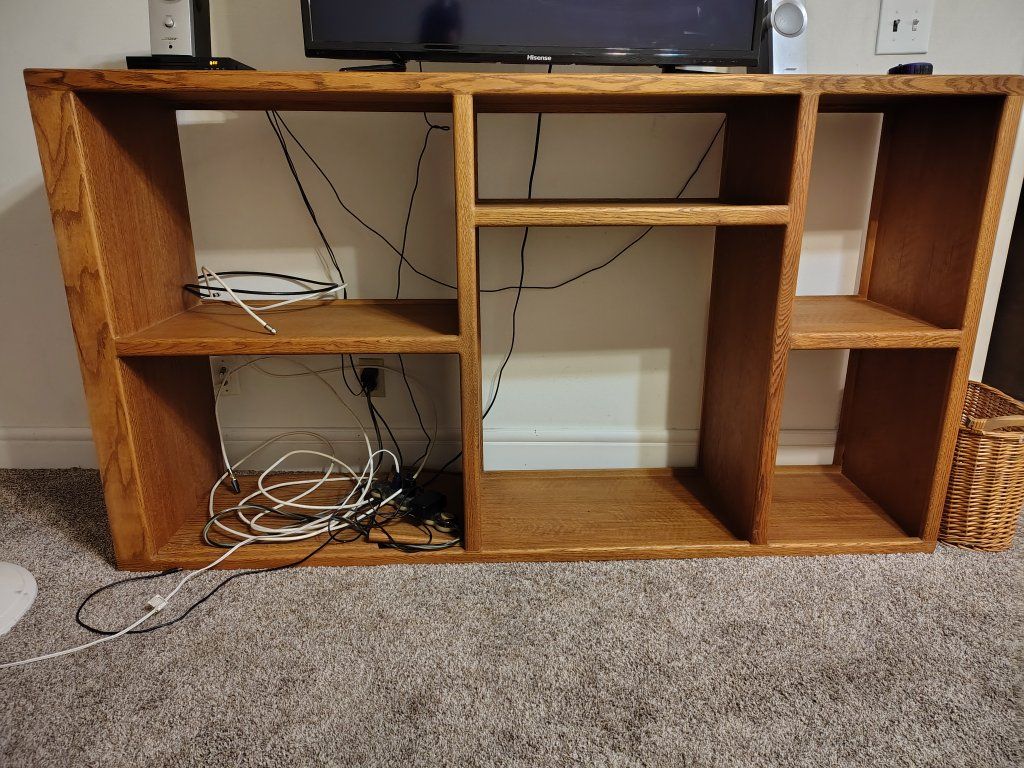 Solid wood entertainment/TV stand