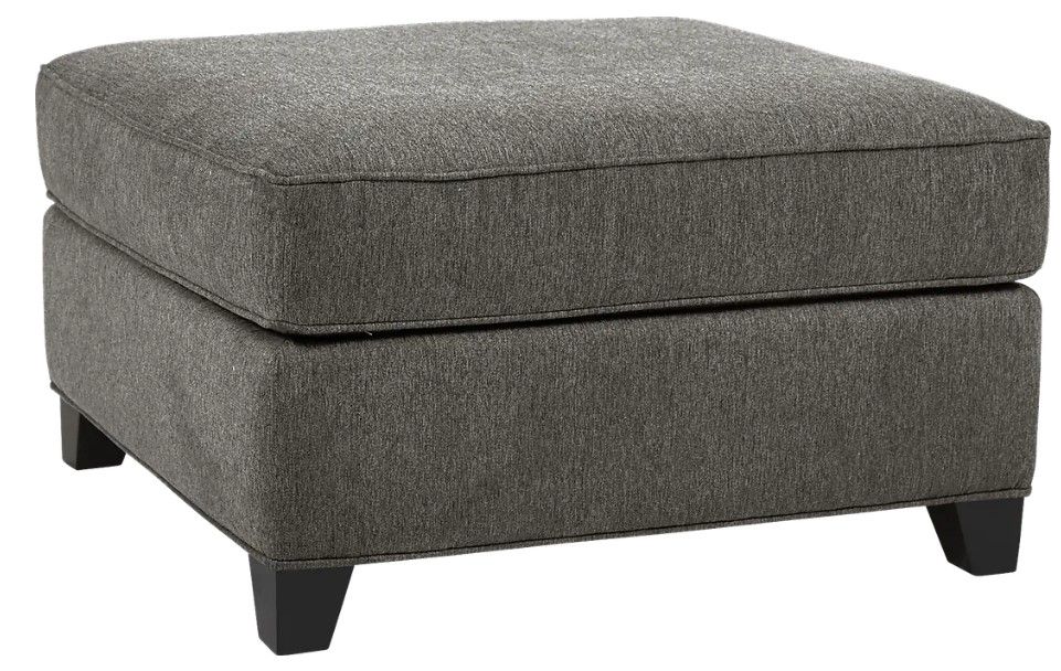 28" x 24" x 19"  Modern Gray Upholstered Ottoman – Comfortable Footrest & Stylish Accent Piece
