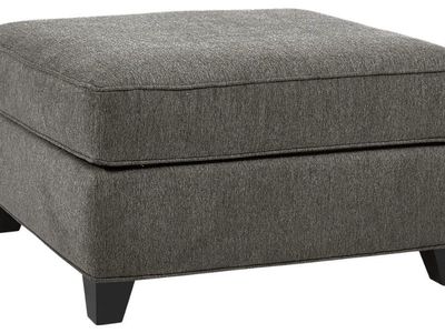 28" x 24" x 19" Modern Gray Upholstered Ottoman – Comfortable Footrest & Stylish Accent Piece