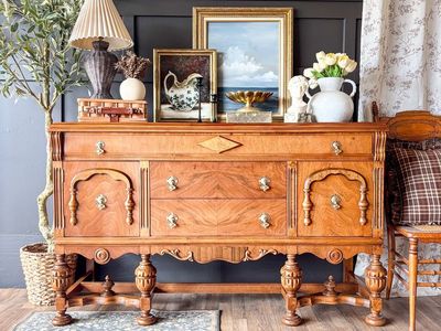 *FREE DELIVERY* Antique Burl Walnut Jacobean Sideboard/Buffet