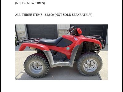 2012 HONDA TRX500 FOURTRAX FOREMAN + RAMP + PLOW