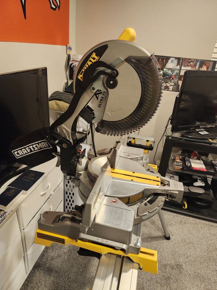 Dewalt 12" miter saw and Dewalt stand