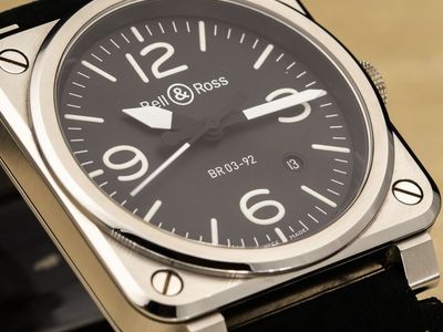 Bell & Ross BR 03-92 Black Steel Automatic 42mm Full Set – 3 Straps – Aviation Watch